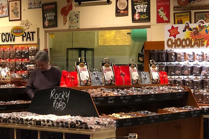 Chocolate and rocky road counter at Melba's Chocolate Factory, Woodside