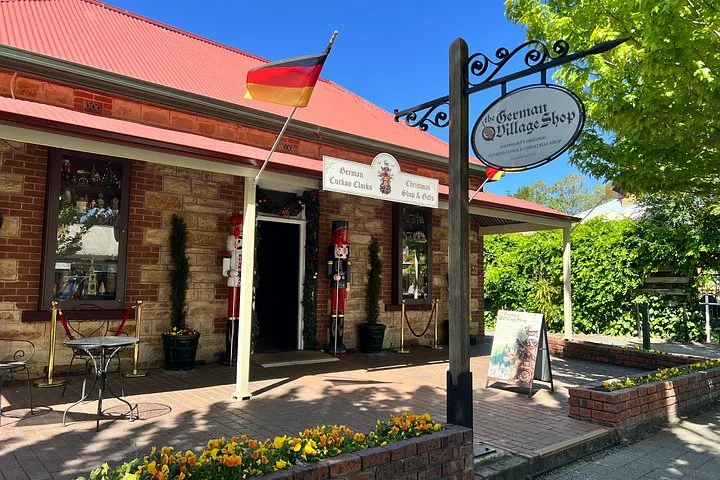 The German Village Shop with its German flag in Hahndorf
