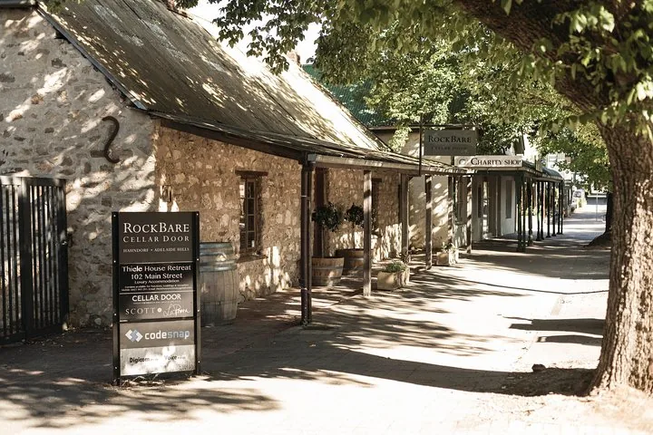 Historic stone cellar door on Hahndorf Main Street